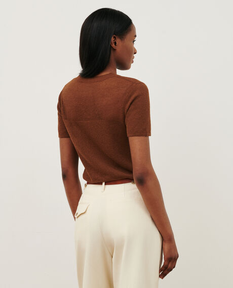 Top mit kurzen Ärmeln 0360 emperador brown 3sju147l02