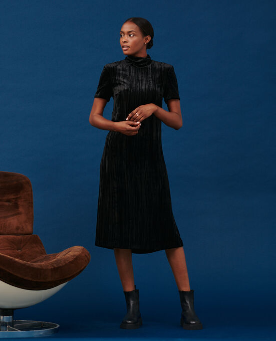 Midi-Kleid aus Seide 4216 BLACK_BEAUTY