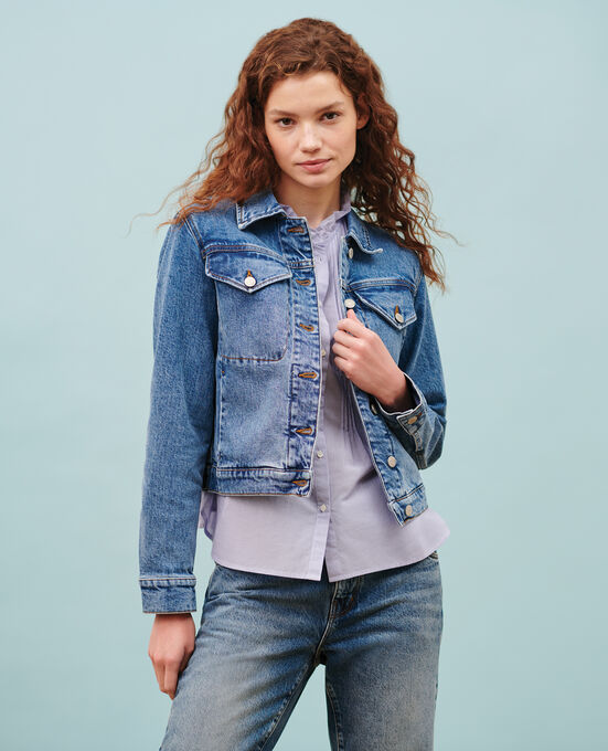 Kurze Jeansjacke 0642 VINTAGE WASH DENIM