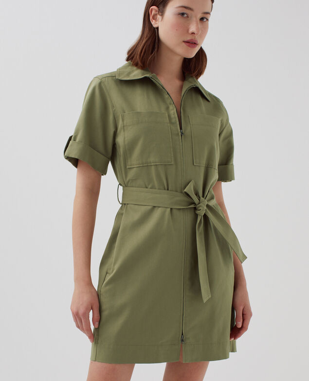 Cargo-Kleid mit Reißverschluss I560 covert green
