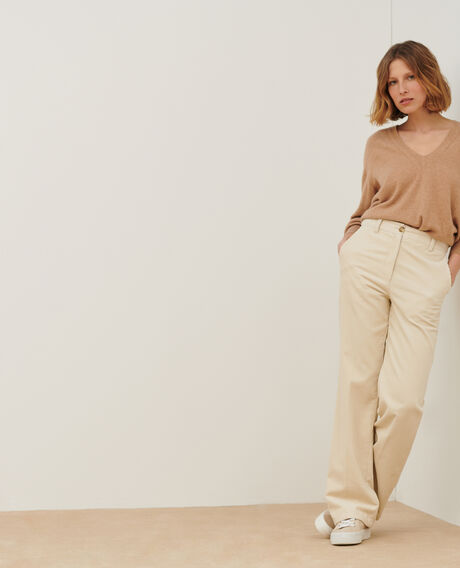 BLANDINE - Gerade Cordhose 7107c 02 white 2wpa037c01