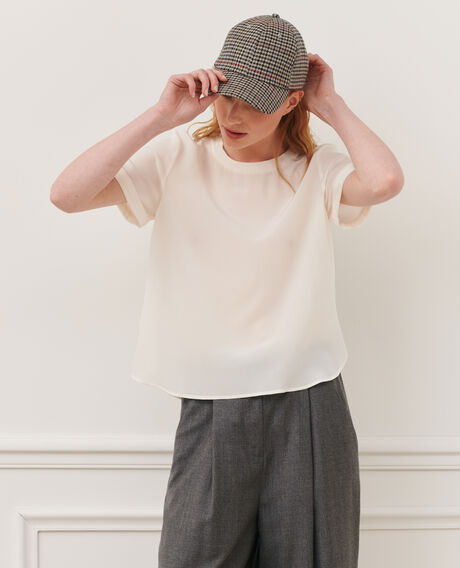 CORINNE - T-Shirt aus Seide 01 white 2sto013s01