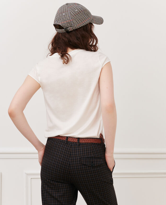 MANON – T-Shirt mit Rundhalsausschnitt aus gemischter Baumwolle 06 gray