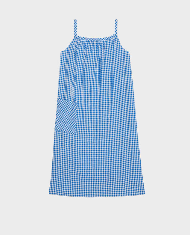 Baumwollkleid Vichy princess blue gardenia