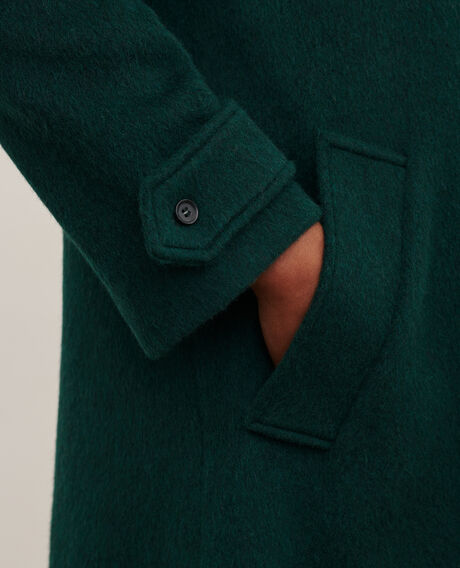 Gerade Mantel aus strukturierter Wolle 8880 59 darkgreen 2wco201w10