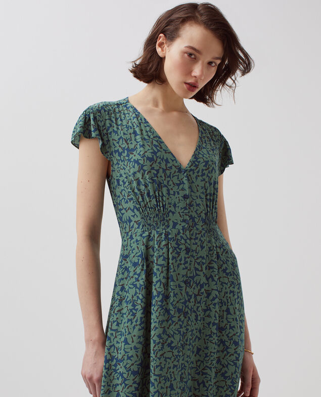 LUDIVINE - Fließendes gemustertes Kleid H642 petal majolica