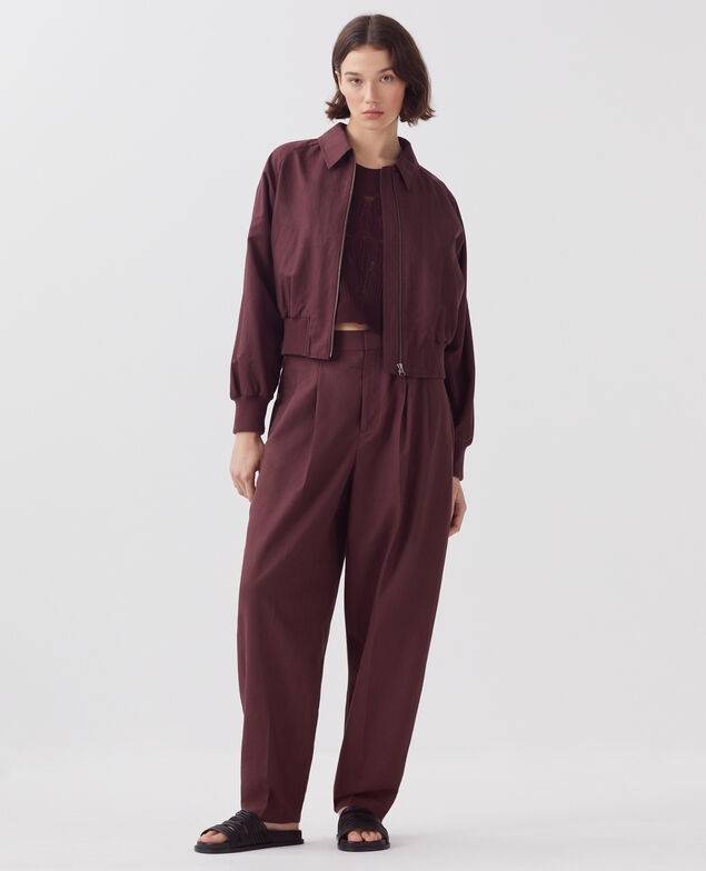 Kurze Jacke mit Reißverschluss J380 decadent chocolate
