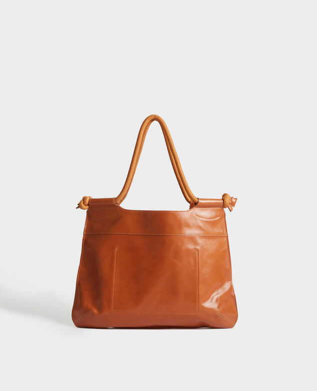 Tragetasche aus Leder Camel