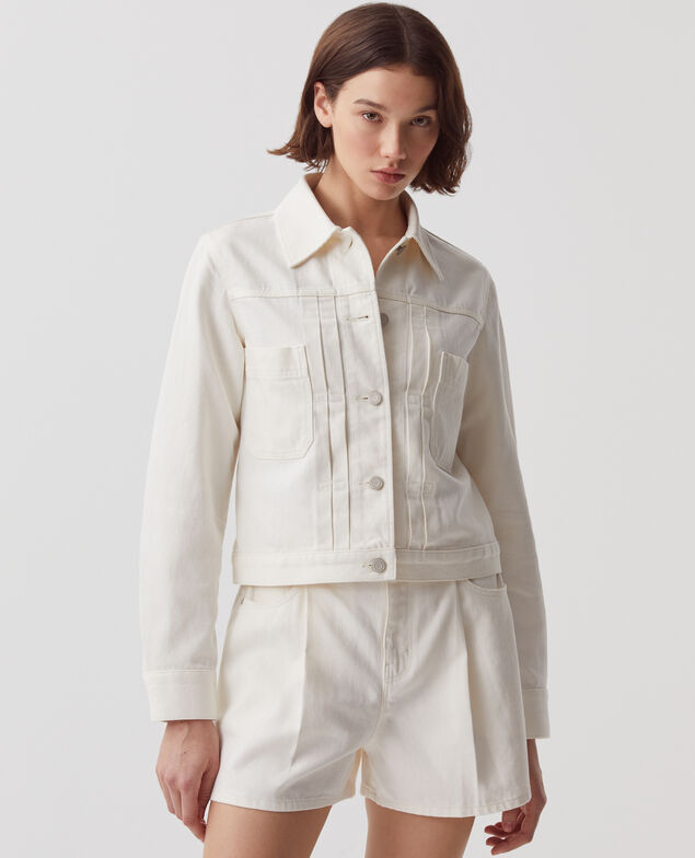 Kurze Workwear Jacke H003 white