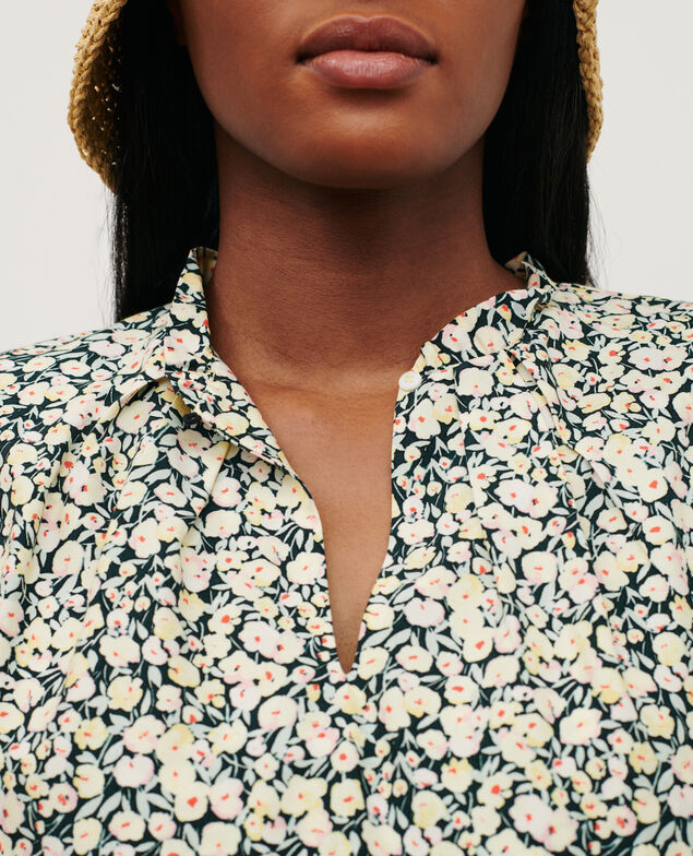 Gemusterte Bluse 7302c 119 print yellow 2sbl912v09