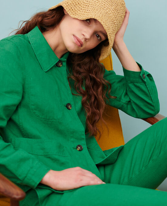 Leinenjacke 0542 PINE GREEN