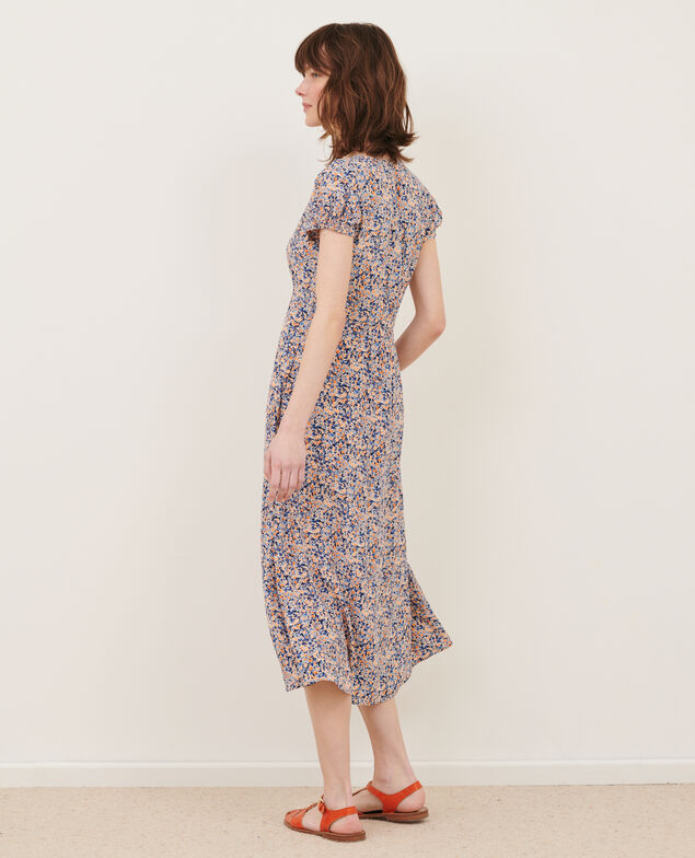 LUDIVINE - Langes fließendes Kleid 116 print blue