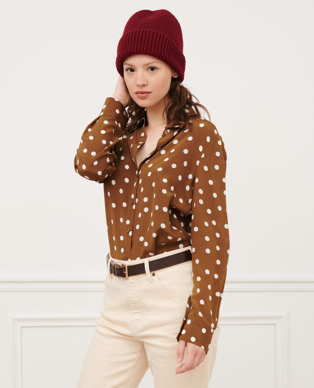 SIBYLLE - BLUSE AUS SEIDE 8856 24 brown dots