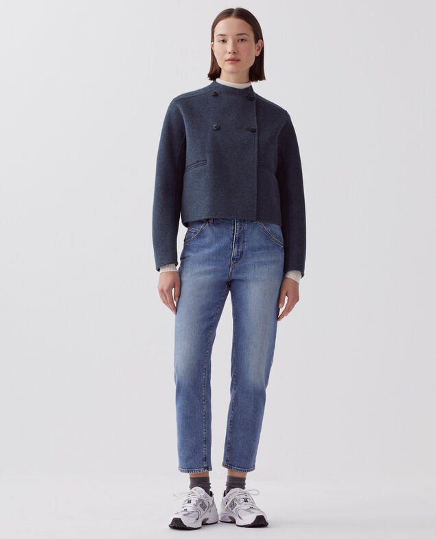 Kurze, doppelseitige Jacke I680 blue nights