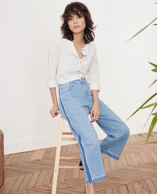 Cropped-Jeans Vintage wash