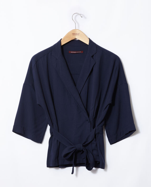 Wickelbluse Blau