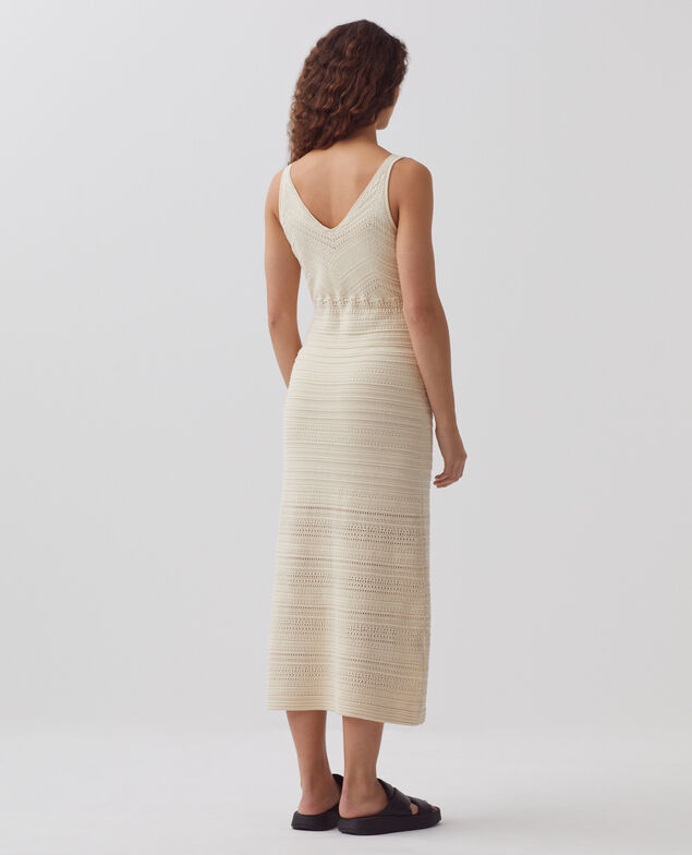 Gehäkeltes Kleid aus Baumwolle H304 albore