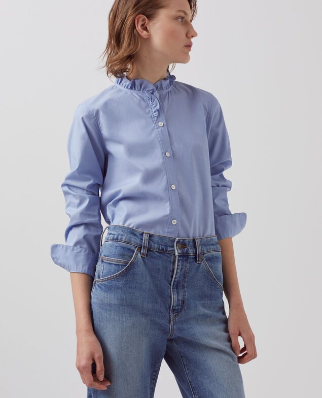 Bluse aus Baumwoll-Popelin