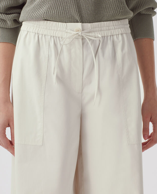 YVONNE - Weite Hose J010 white onyx