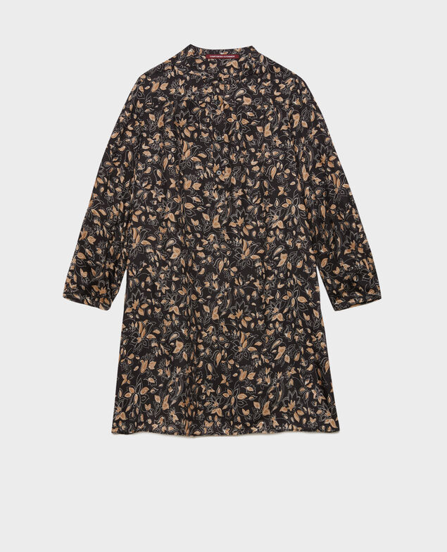 Fließendes gemustertes Kleid 8910 34 brown print