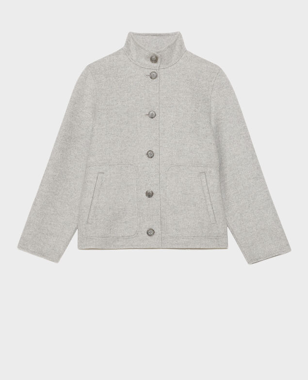 Doppelseitige Woll- und Kaschmirjacke 8848 03 gray