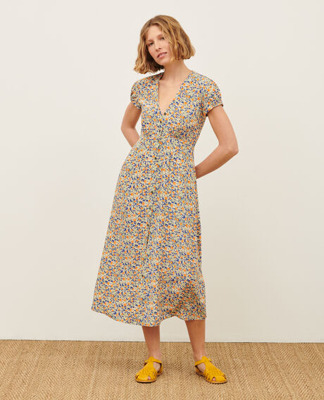 LUDIVINE - Fließendes langes Kleid 0661 zest blue 3sdr167v02
