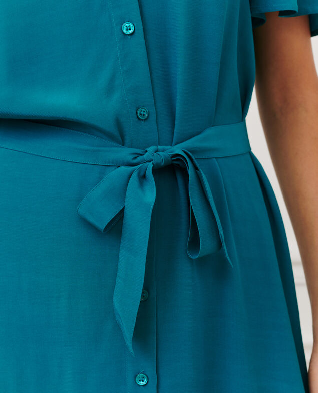 LAËTITIA - Kurzes Kleid mit fließendem Fall 8906 harbor blue