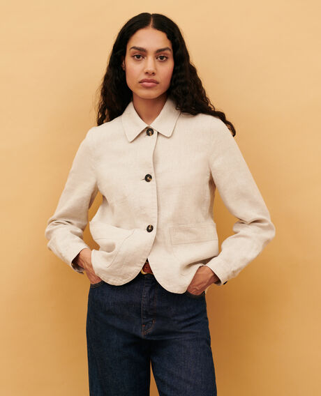 Leinenjacke 0310 beige natural 3sja184f03