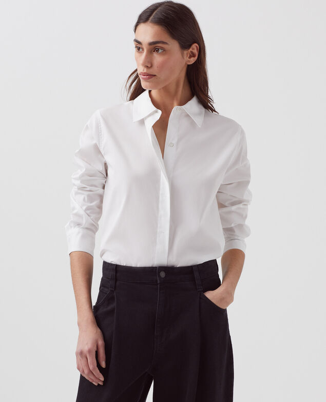 Bluse aus Baumwoll-Popelin 0007 white