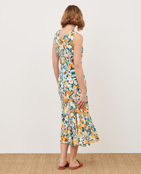 Langes fließendes Kleid A220 eden orange 3sdr273v02