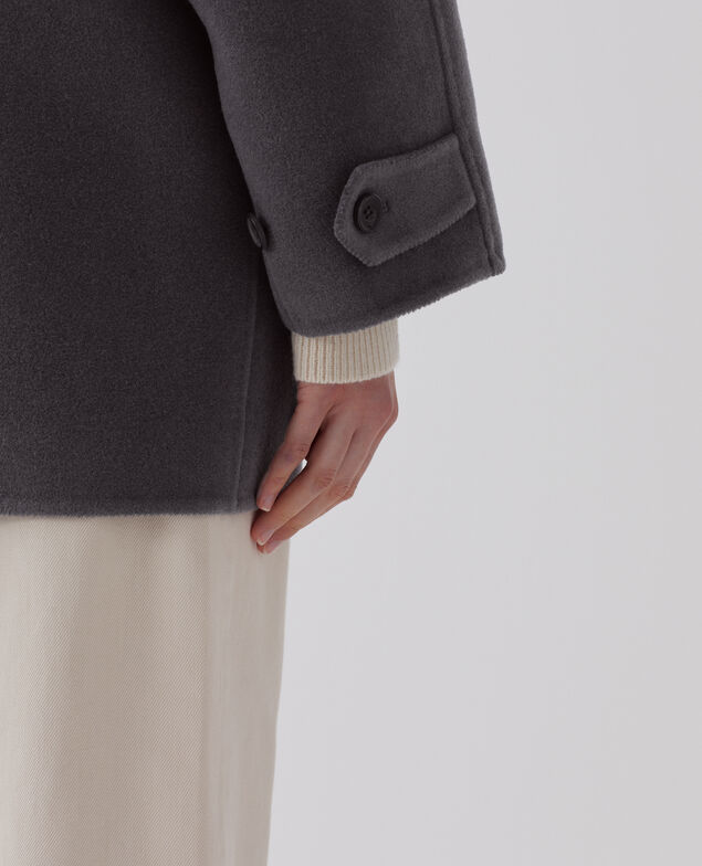 Halblanger, doppelseitiger Cardigan U060 gray