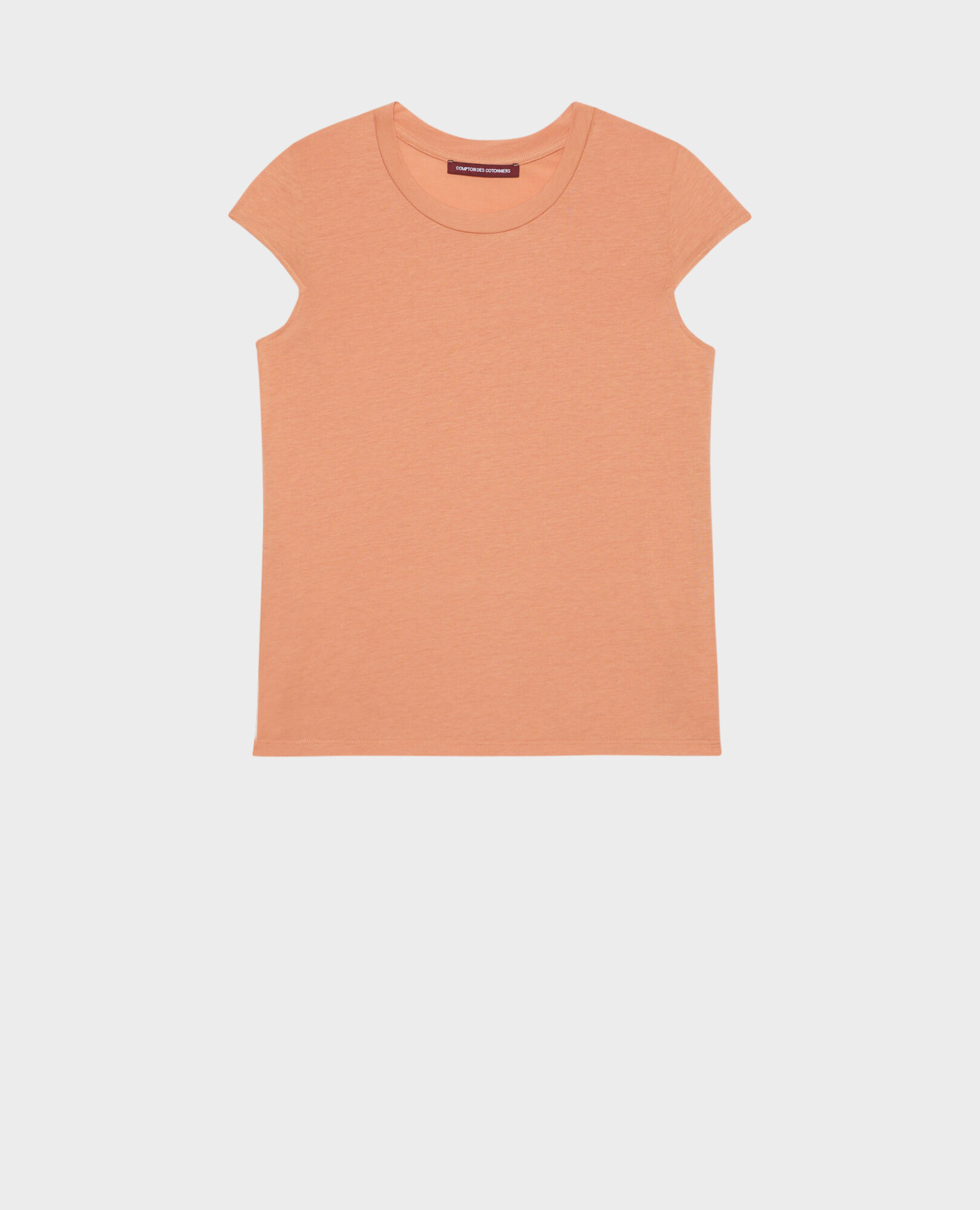 MANON – T-Shirt mit Rundhalsausschnitt aus gemischter Baumwolle 37 brown 2ste068c14
