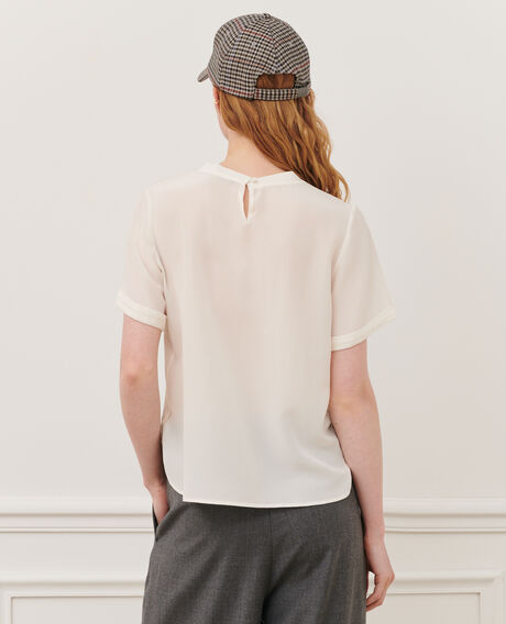 CORINNE - T-Shirt aus Seide 01 white 2sto013s01