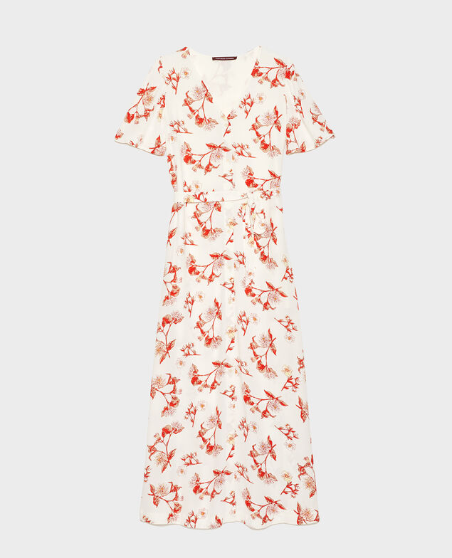 Langes Kleid Herbier gardenia ketchup