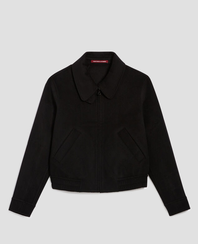 Kurzer wendbarer Blouson aus Wollgemisch
