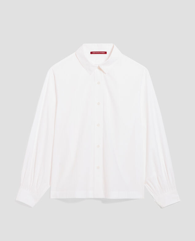 Weite Bluse aus Baumwolle H003 white