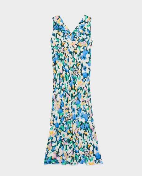 Langes fließendes Kleid A610  eden blue 3sdr273v02