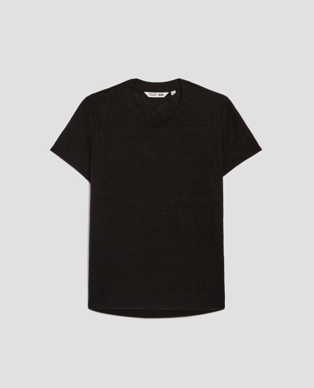 AMANDINE - T-Shirt mit Rundhalsausschnitt aus Baumwolle H091 black beauty
