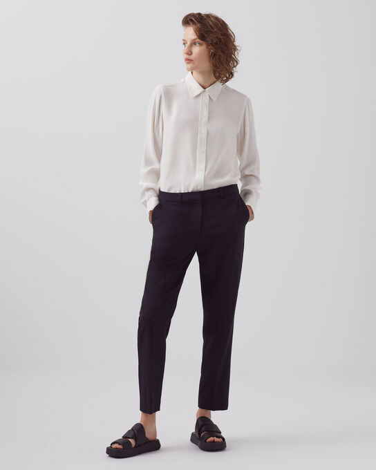 SIBYLLE - BLUSE AUS SEIDE OPTICAL WHITE