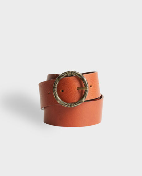 Breiter Ledergürtel 9902 29 dark orange 2wbe187