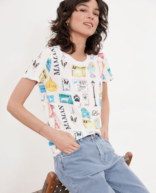 T-Shirt Léon und Paris Off white
