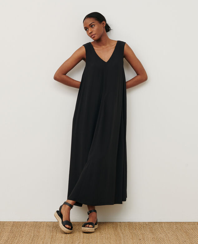Fließendes Trapezkleid 0093 black 3sdr275v02