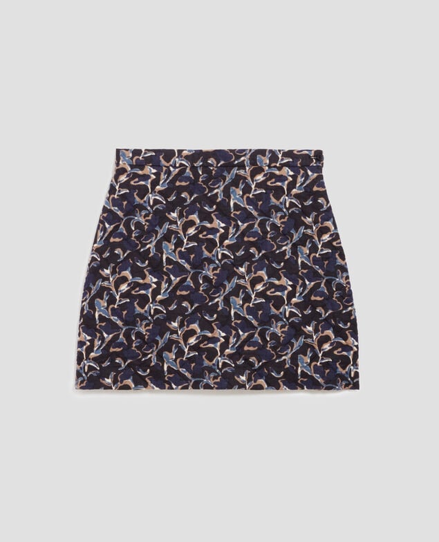 Gesteppter Rock aus Baumwolle I686 new fl ikat navy