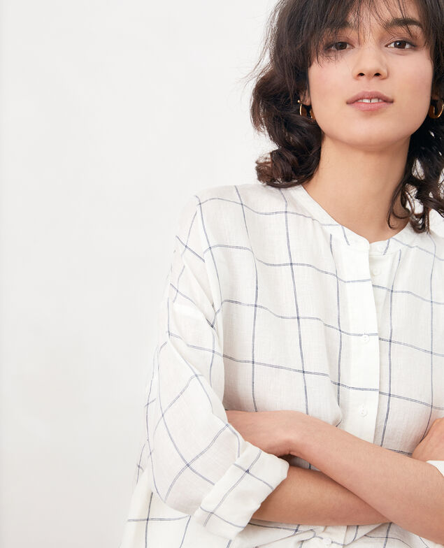Leinenbluse Off white