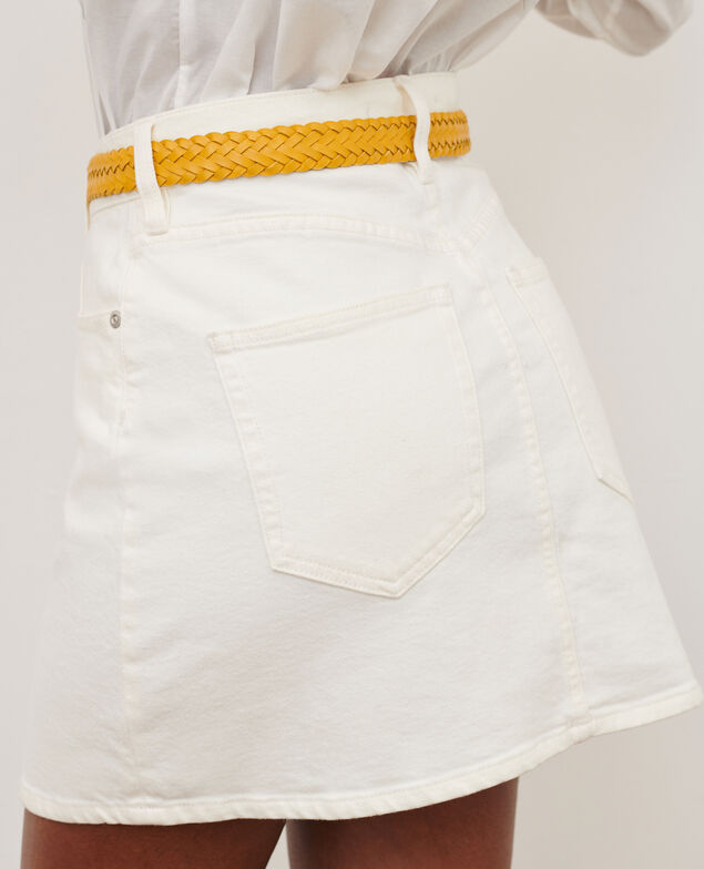 Minirock aus Jeans 0003 white denim