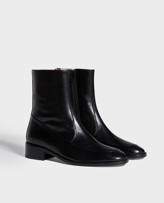 Enge Boots aus Leder Black beauty