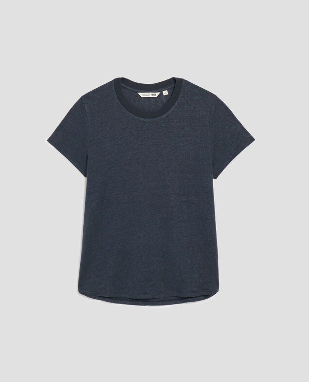 AMANDINE - T-Shirt mit Rundhalsausschnitt aus Baumwolle J690 blueberry