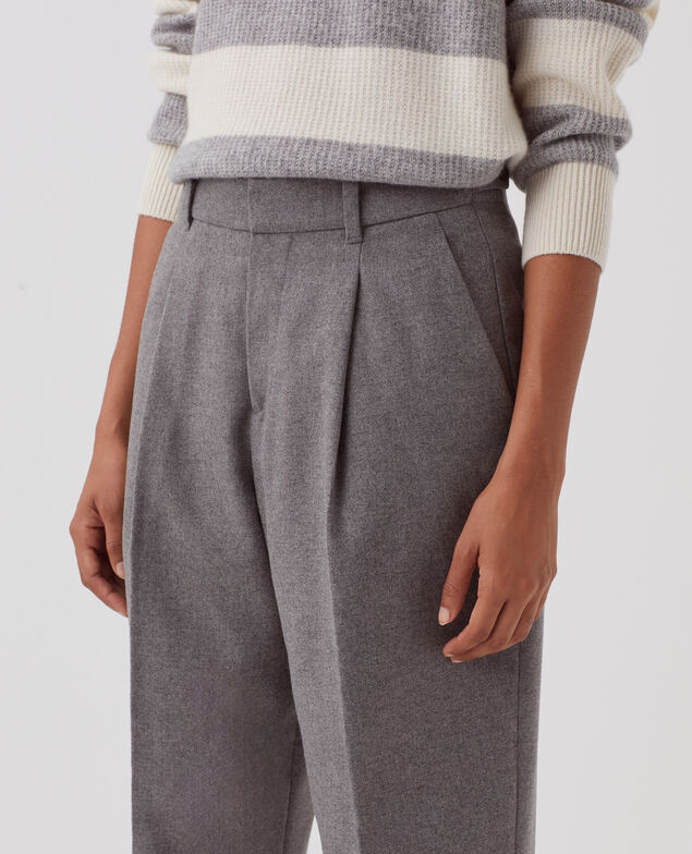 Gerade Hose aus Wolle U060 gray