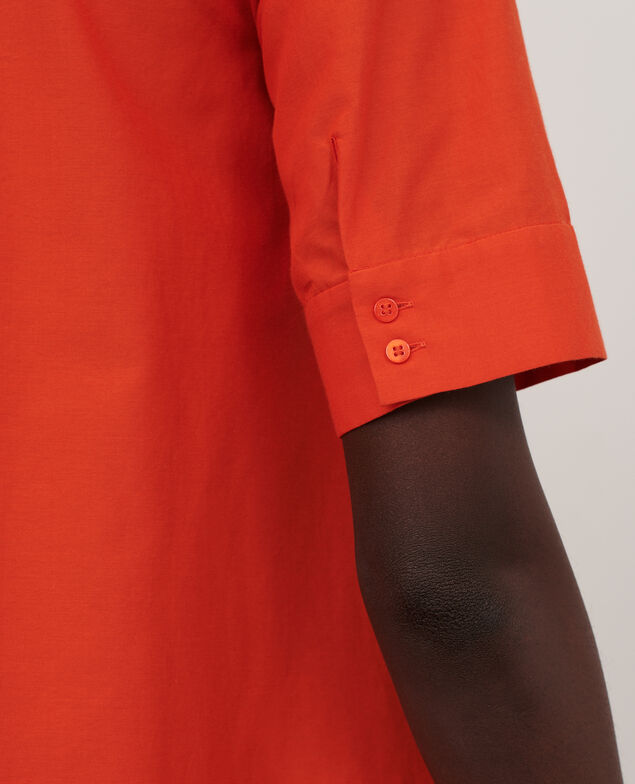 Kurzes Kleid aus Baumwolle und Seide Pureed pumpkin