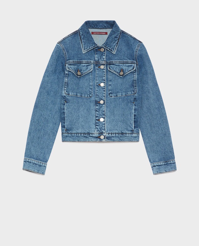 Kurze Jeansjacke 0642 vintage wash denim